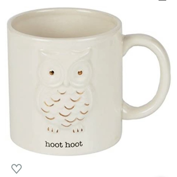 Disney's Animal Kingdom Owl hoot hoot coffee Mug white gold - Picture 1 of 7